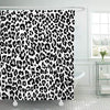 Abaysto Gray Cheetah Snow Leopard Jaguar White Pattern Spot Fur Bathroom Decor Shower Curtain Sets with Hooks Polyester Fabric Great Gift