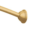 Moen CSR2160BG 54 to 72-Inch Adjustable Length Fixed Mount Single Curved Shower Rod, Brushed Gold