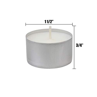 Stonebriar 6-7 Hour Long Burning Unscented Tea Light Candles, 200 Pack, White