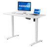 Flexispot Electric Stand Up Desk Workstation with Desktop 48 x 30 Inches Whole-Piece Desk Ergonomic Memory Controller Standing Desk Height Adjustable (White Frame + 48" White Top)