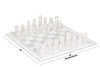 SRENTA 10" Fine Glass Chess Game Set, Solid Glass Chess Pieces with Padded Bottom, Crystal Chess Board Youth Adults Play Set