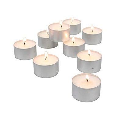 Stonebriar 6-7 Hour Long Burning Unscented Tea Light Candles, 200 Pack, White