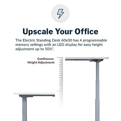 Vari Electric Standing Desk 60 - Sit to Stand Desk - Push Button Memory Settings