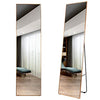 LVSOMT Full Length Mirror, Wall & Floor Mirror, Standing Mirror, Hanging Mirror, Full Body Mirror Large and Tall, Aluminium Alloy Framed for Bedroom Living Room Locker Room (Gold, 63" x 15")