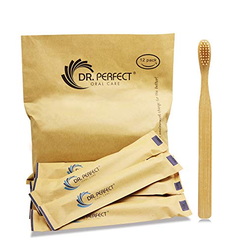 Dr.Perfect Bamboo Toothbrush Soft Natural Bristles (12)