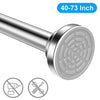 TEECK Shower Curtain Rod, 40-73 inch Adjustable Tension Spring, Shower Curtain Rod Tension, Premium 304 Stainless Steel, Anti-Slip, No Drilling, No Rust, Never Collapse, for Bathroom, Easy to use