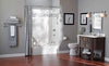 Moen YB2894CH Eva 24-Inch Wide Bathroom Hotel-Style Towel Shelf with Towel Bar, Chrome