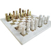 Handmade Staunton White and Green Onyx Marble Chess Board Game Set – Best Board Games for Home Décor Gifts – Suitable for Table Décor - Non Go Board Game - Non Checker Board Game