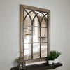 FirsTime & Co. Grandview Arched Window Mirror, 37.5"H x 24"W, Weathered Brown