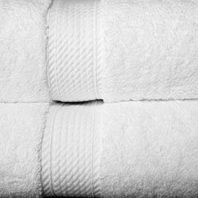SUPERIOR Egyptian Cotton Solid Towel Set, 2PC Bath, White, 2 Count