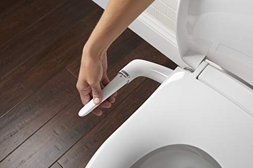 Kohler K-5724-0 Puretide Elongated Manual Bidet Toilet Seat, White With Quiet-Close Lid And Seat, Adjustable Spray Pressure And Position, Self-Cleaning Wand, No Batteries Or Electrical Outlet Needed