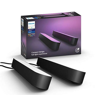 Philips Hue Play Black & Color Smart Light, 2 Pack Base kit, Hub Required/Power Supply Included (Works with Amazon Alexa, Apple Homekit & Google Home)