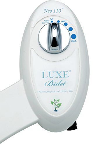 Luxe Bidet Neo 110 - Fresh Water Non-Electric Mechanical Bidet Toilet Seat Attachment (white and white)