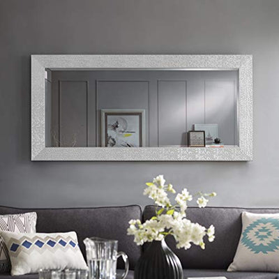 Naomi Home Mosaic Style Full Length Floor Mirror Silver