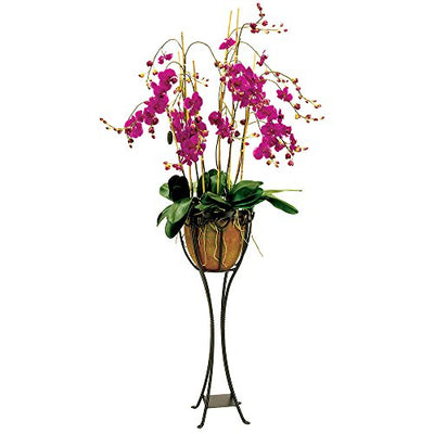Achla Designs VPS-04 Verandah Wrought Iron Displaying Pots, Metal Plant Stand, Graphite
