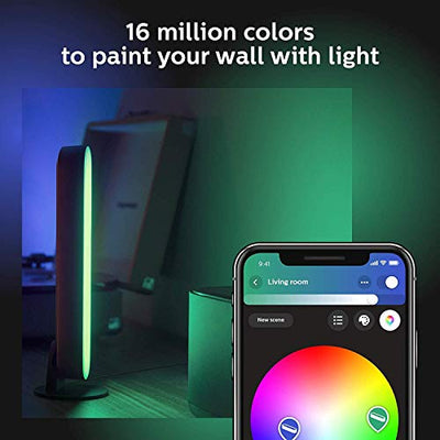 Philips Hue Play Black & Color Smart Light, 2 Pack Base kit, Hub Required/Power Supply Included (Works with Amazon Alexa, Apple Homekit & Google Home)