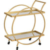 FirsTime & Co. Gold Odessa Bar Cart, American Crafted, Gold, 28 x 14 x 32, (70123)