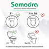 Bidet Attachment - SAMODRA Non-electric Cold Water Bidet Toilet Seat Attachment with Pressure Controls,Retractable Self-cleaning Dual Nozzles for Frontal & Rear Wash - Black