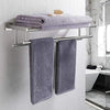 KES Bathroom Hotel Bath Towel Rack with Double Towel Bar 23.3-Inch Wall Mount Shelf Rustproof Stainless Steel Modern Brushed Finish, A2112S60-2