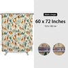 Funny Tropical Floral Palm Leopard Shower Curtain for Bathroom Farmhouse Beach Holiday Camping Hotel, 60x72 Inches Long