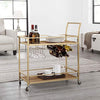 FirsTime & Co. Francesca Bar Cart, 32"H x 15"W x 12.25"D, Gold