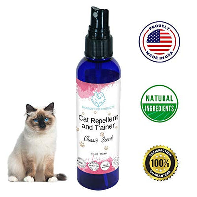 Harbors Cat Repellent and Trainer - Cat Repellent Spray Indoor - 4 oz | Cat Training Spray | Cat Repellent for Furniture | Cat Repellent for Plant | 100% Satisfied or Return for Full Refund