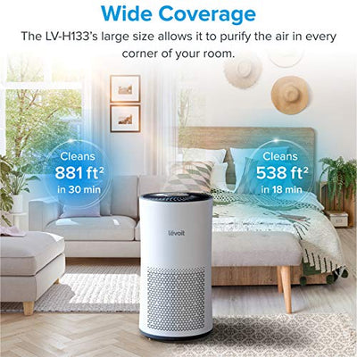 LEVOIT Air Purifier for Home Large Room with H13 True HEPA Filter, Air Cleaner for Allergies and Pets, Smokers,Mold,Pollen,Dust,Pollutants,Quiet Odor Eliminators for Bedroom, Smart Auto Mode, LV-H133