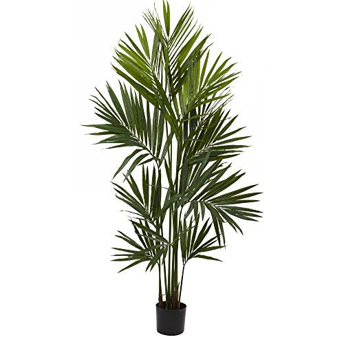 Nearly Natural 5462 Kentia Palm Silk Tree, 7',Green