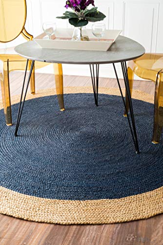 nuLOOM Eleonora Hand Woven Accent Jute Rug, 2' x 3', Blue