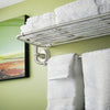 Moen YB5494CH Kingsley 24-Inch W x 9.6-Inch D Bathroom Hotel Towel Shelf, Chrome