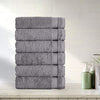 Classic Turkish Towels Luxury Hand Towels - Soft and Plush Hotel and Spa Quality 6 Piece Set Made with 100% Turkish Cotton (Grey)