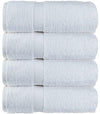 Luxury White Bath Towels Large - 700 GSM Circlet Egyptian Cotton | Absorbent Hotel Bathroom Towel | 27x54 Inch | Set of 4