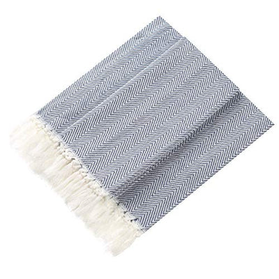 Lifaith 100% Cotton Hand Face Head Guest Gym Towel Set Washcloth Kitchen Tea Towel Dish Cloth Set of 4 Dark Blue