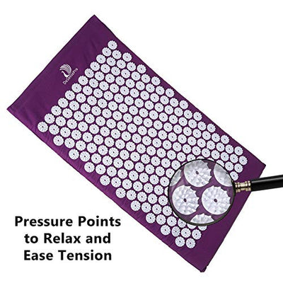 Extra Long Acupressure Mat and Pillow Massage Set - by DoSensePro + Gel Pack. Acupuncture Mattress for Neck and Back Pain. Relieve Sciatic, Headaches, Aches at Pressure Points. Natural Sleeping Aid