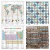 New! Map of the World with Detailed Major Cities. PVC Free, Non-Toxic and Odorless Water Repellent Fabric Shower Curtain. Large Home Decor. 71'' x 71'' Wall Map.