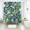 LIVILAN Tropical Leaf Shower Curtain, Plant Fabric Bathroom Curtain with Hooks Decorative Privacy Bath Curtains Machine Washable Polyester Green 72X84 Inches